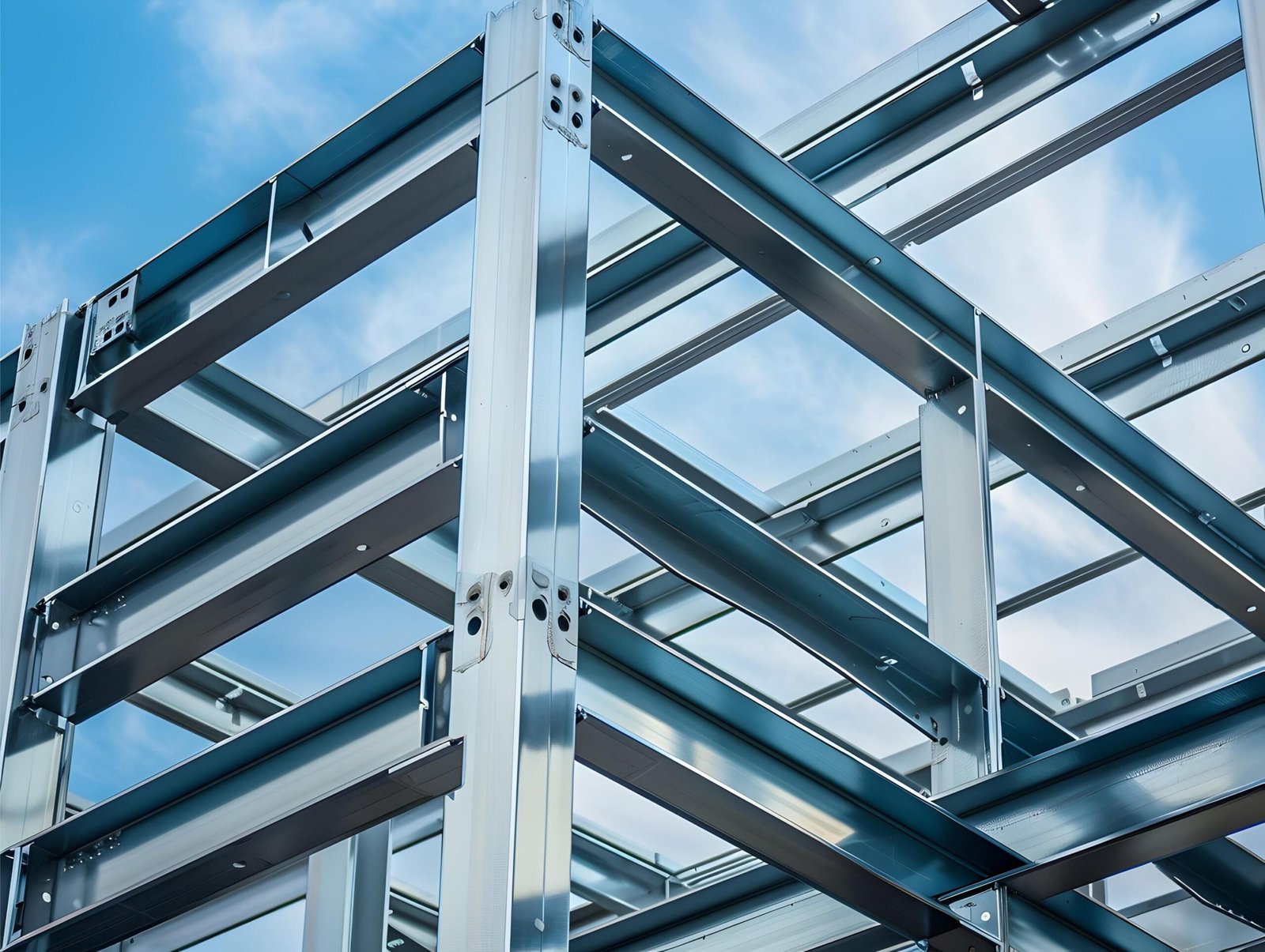 Structure métallique conçue par le service d'ingénierie structurelle.