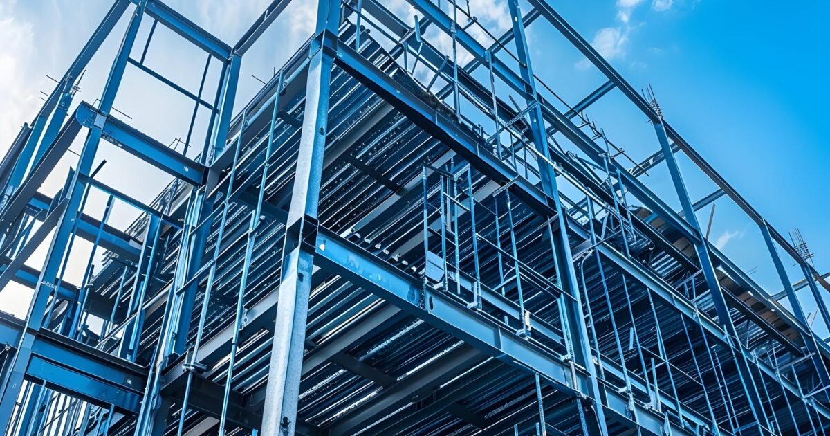 Vue d'une construction en métal