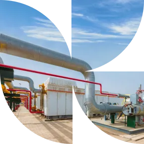 ensemble de larges tuyaux métalliques, prêts pour des applications industrielles.