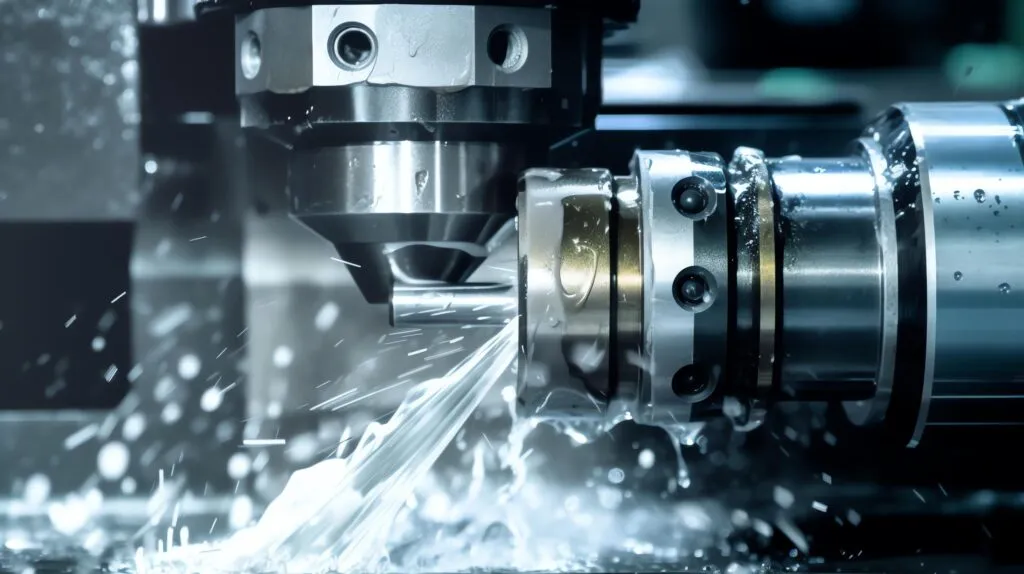 CNC Usinage d'une pièce complexe dans un atelier industriel